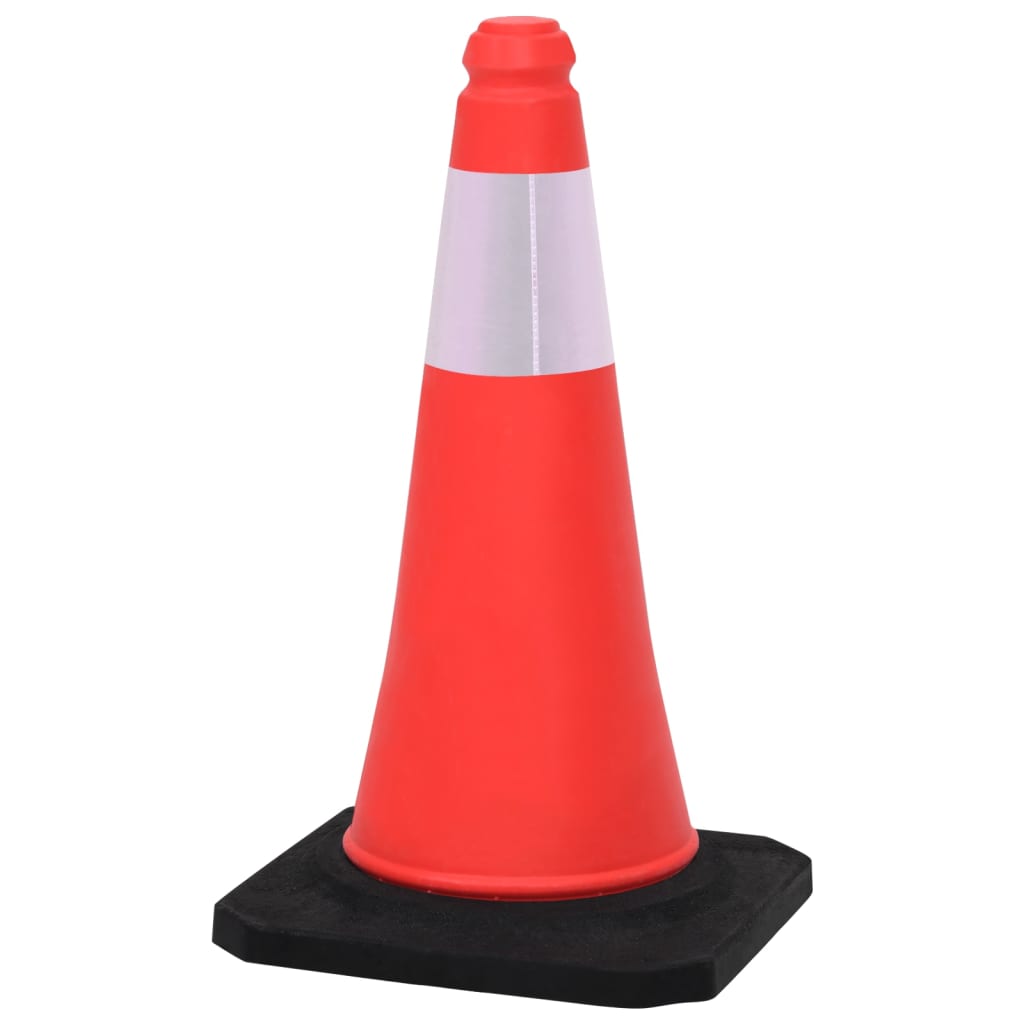 Cones de sinalização refletores com bases pesadas 10 pcs 50 cm
