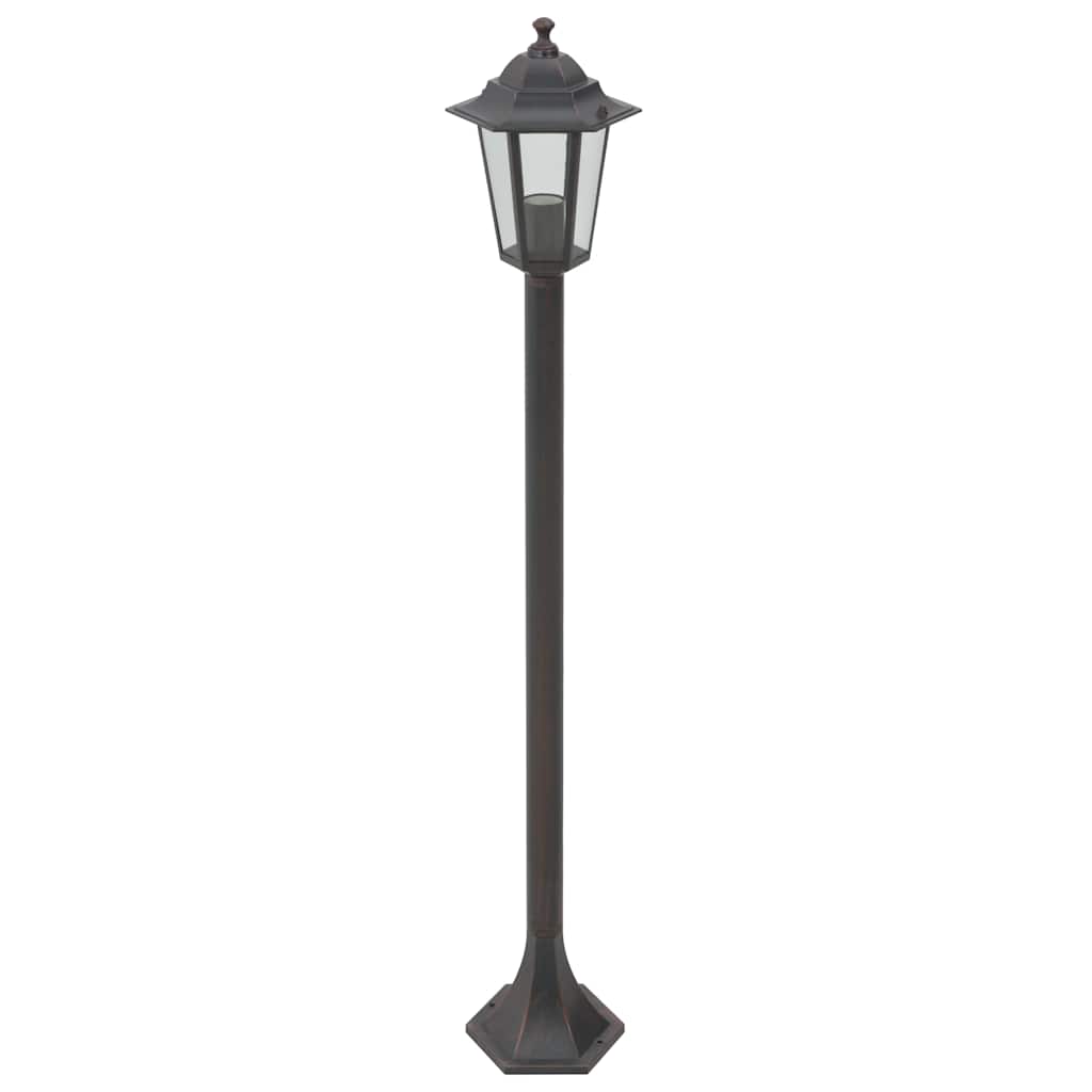 Candeeiros de pé para jardim 6 pcs e27 110 cm alumínio bronze
