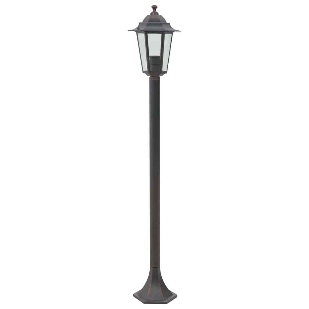 Candeeiros de pé para jardim 6 pcs e27 110 cm alumínio bronze