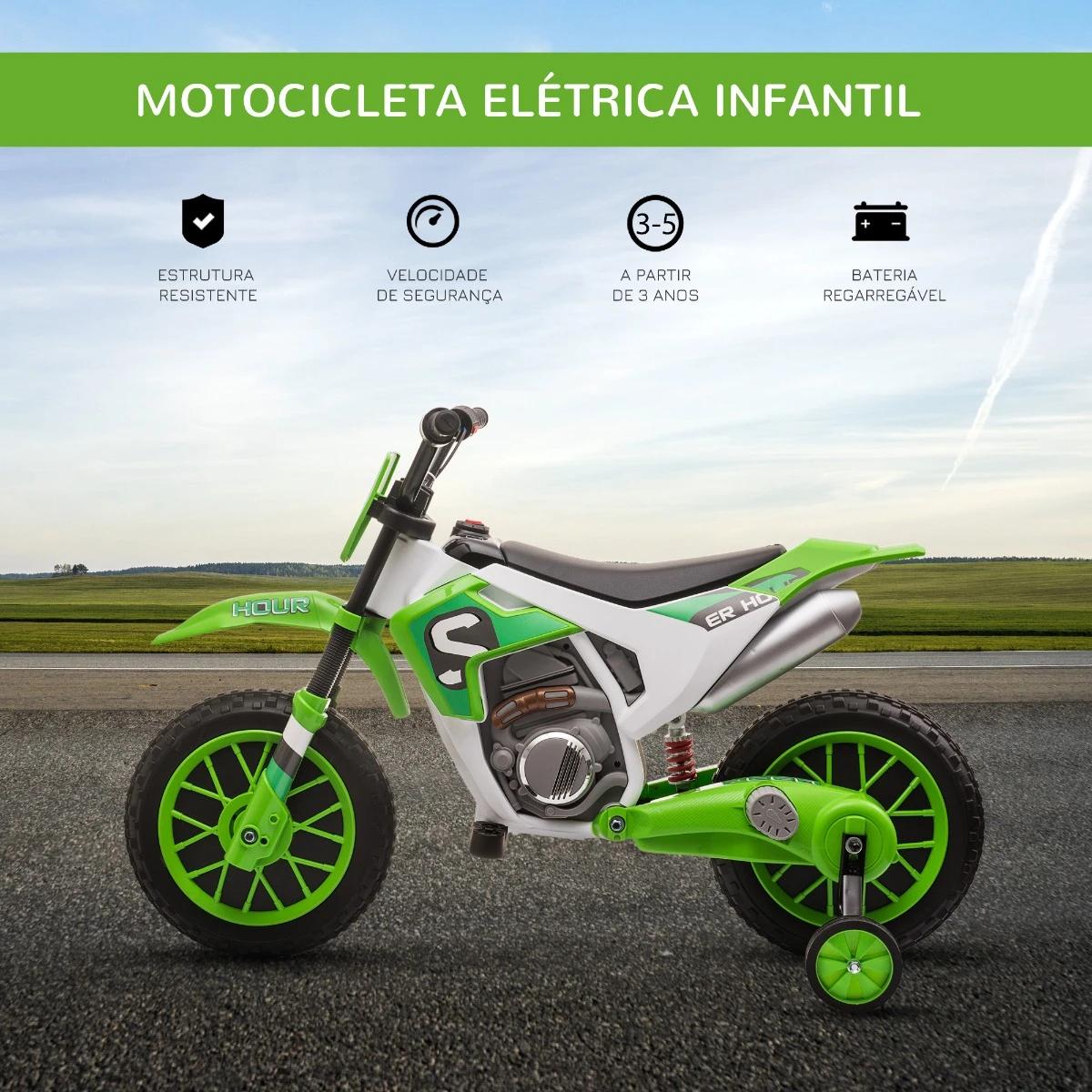 Mota Elétrica para Crianças acima de 3 Anos 12V Mota de Brinquedo Infantil com 2 Rodas de Equilíbrio Velocidade Máx. 8km/h Arran