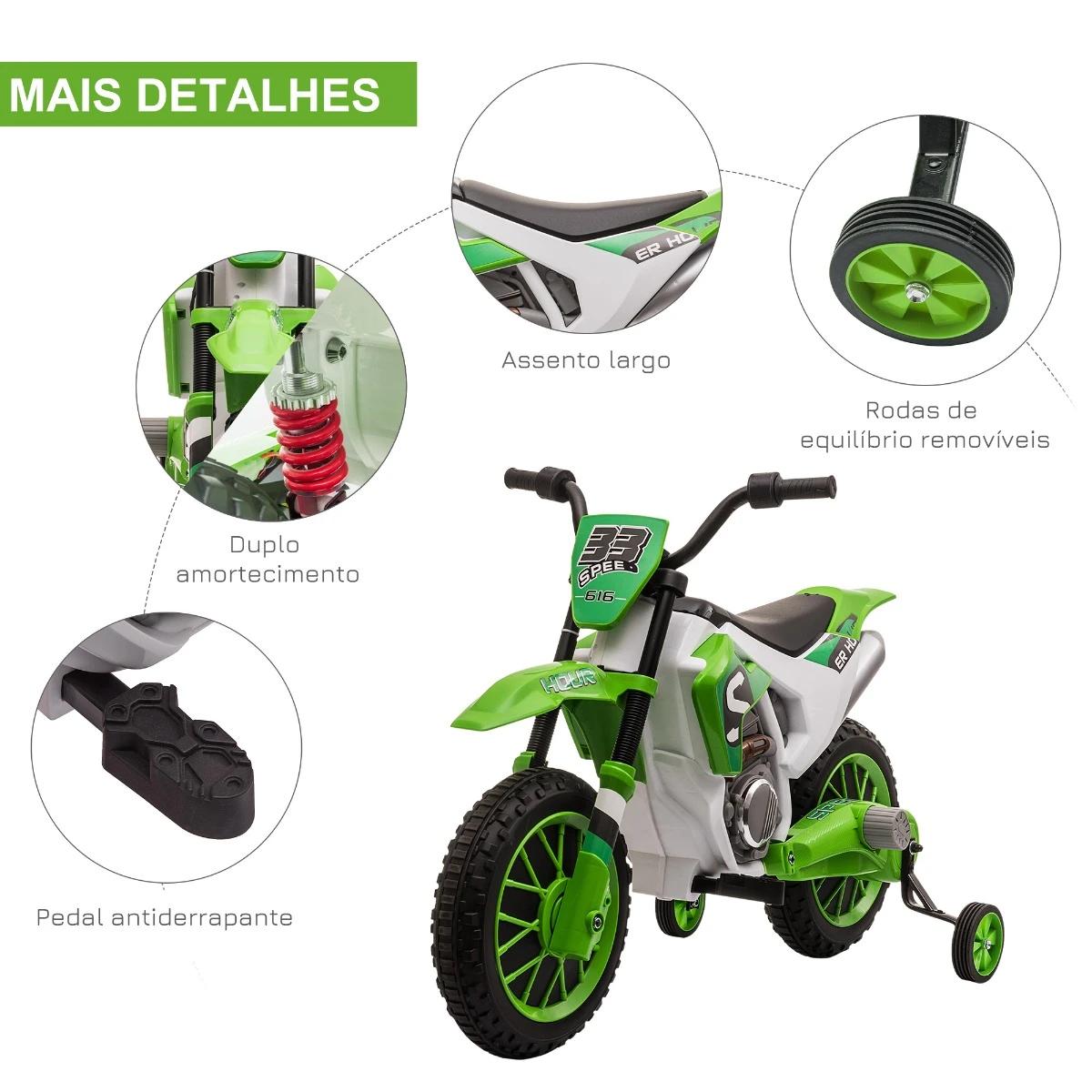Mota Elétrica para Crianças acima de 3 Anos 12V Mota de Brinquedo Infantil com 2 Rodas de Equilíbrio Velocidade Máx. 8km/h Arran