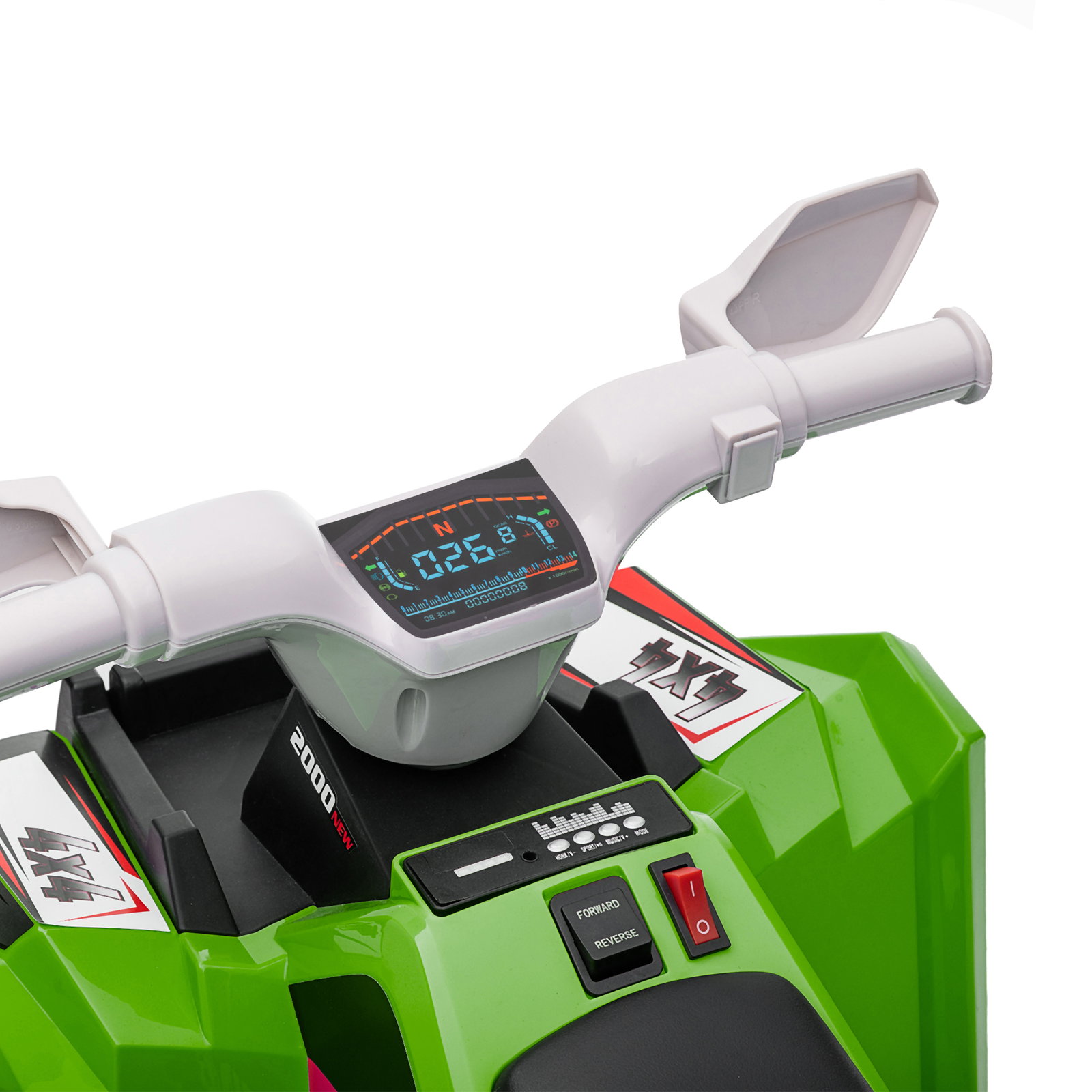 Quadriciclo elétrico para crianças veículo elétrico a bateria de 6v com velocidade de 2,5 km/h 70x41,5x48,5 cm verde