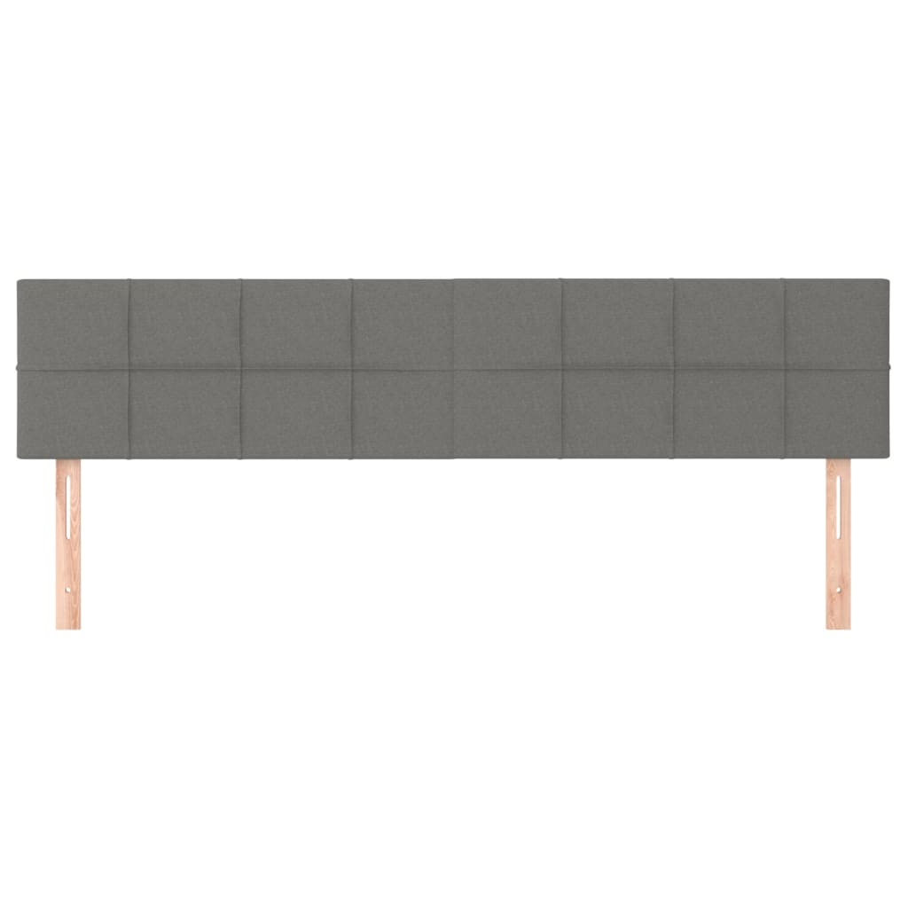 Cabeceiras cinzento-escuro 160x5x78/88 cm tecido