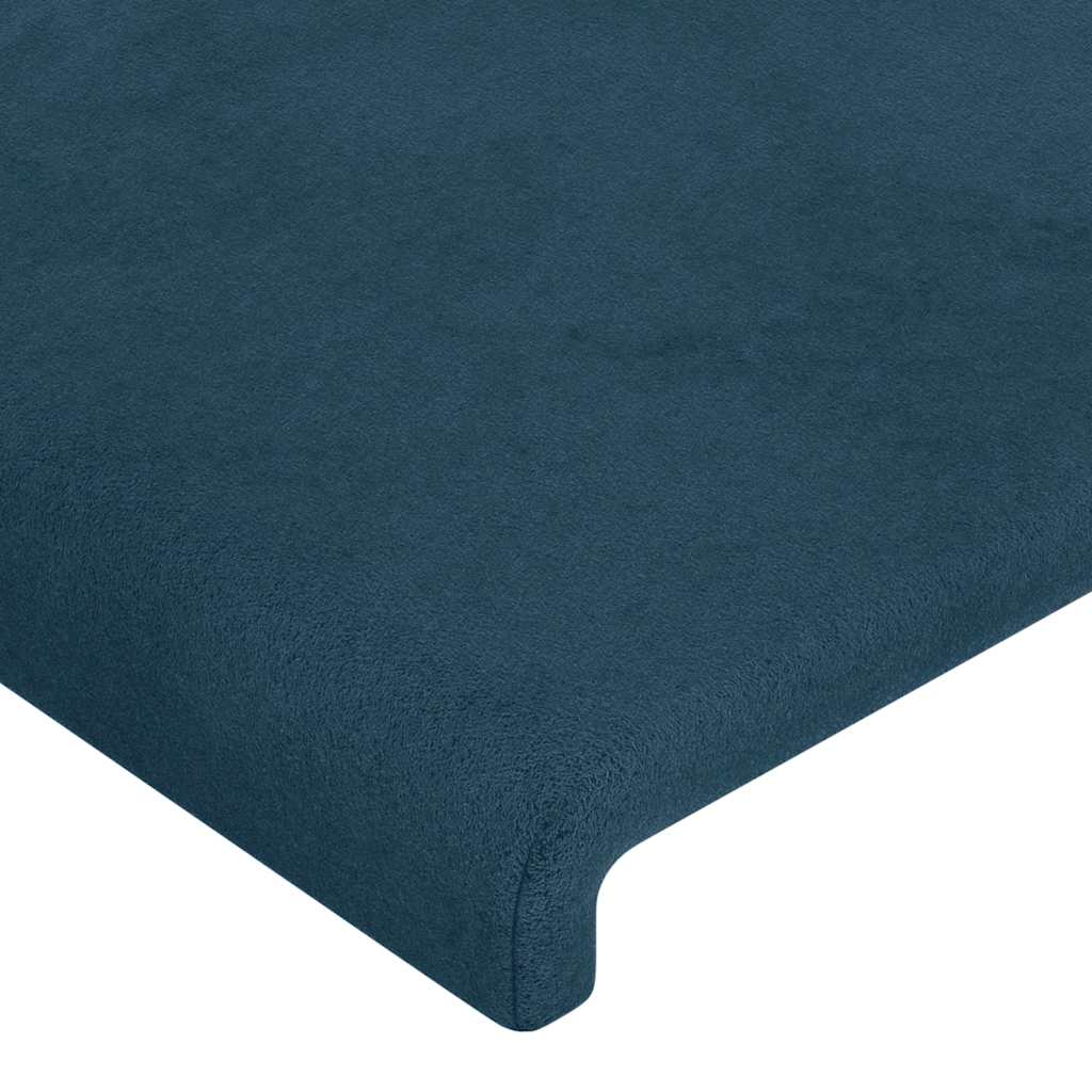 Cabeceira azul escuro 144x5x118/128 cm veludo
