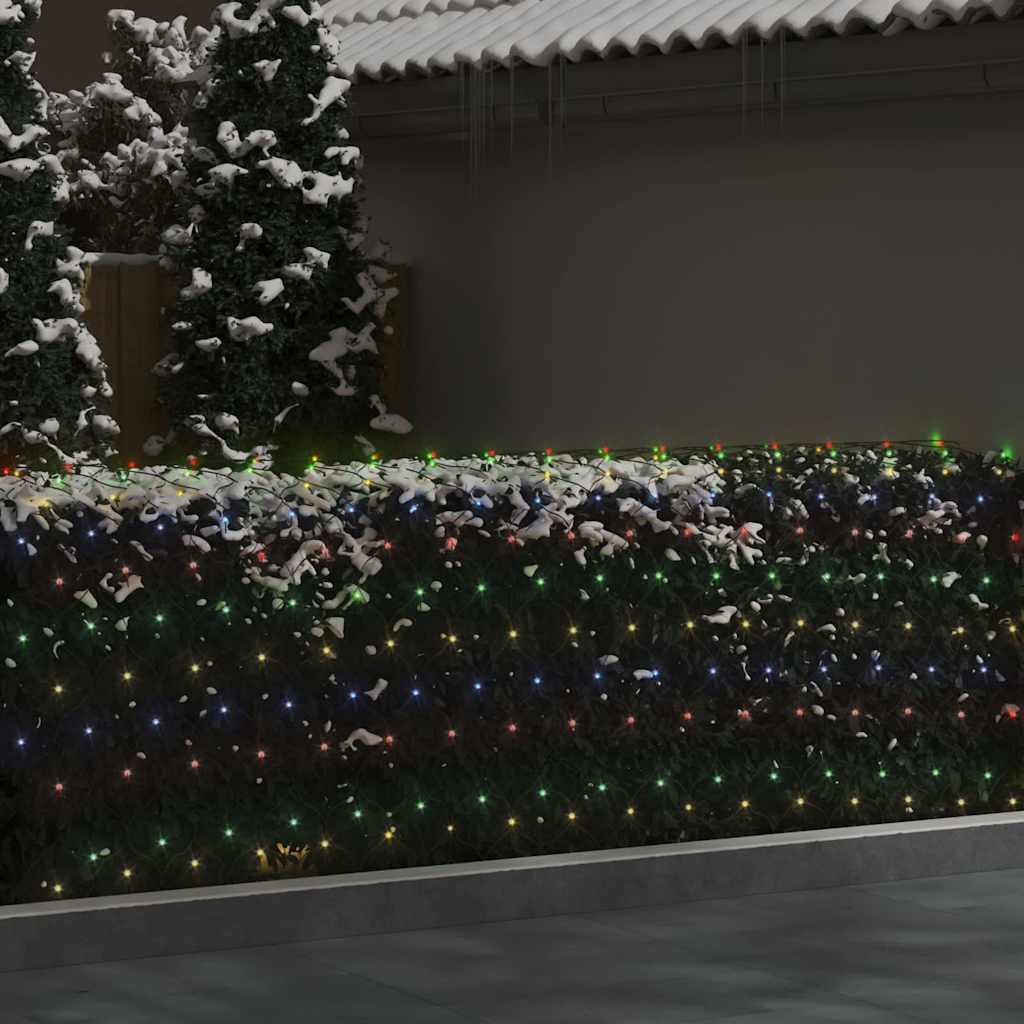 Rede luzes de natal 3x3 m 306 luzes LED int/ext colorido