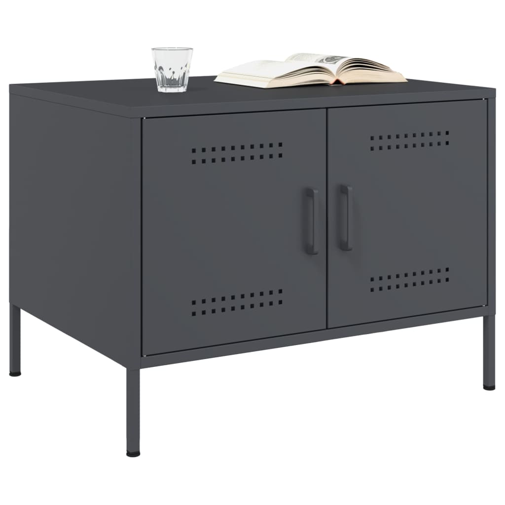 Mesa de centro 68x50x50,5 cm aço antracite