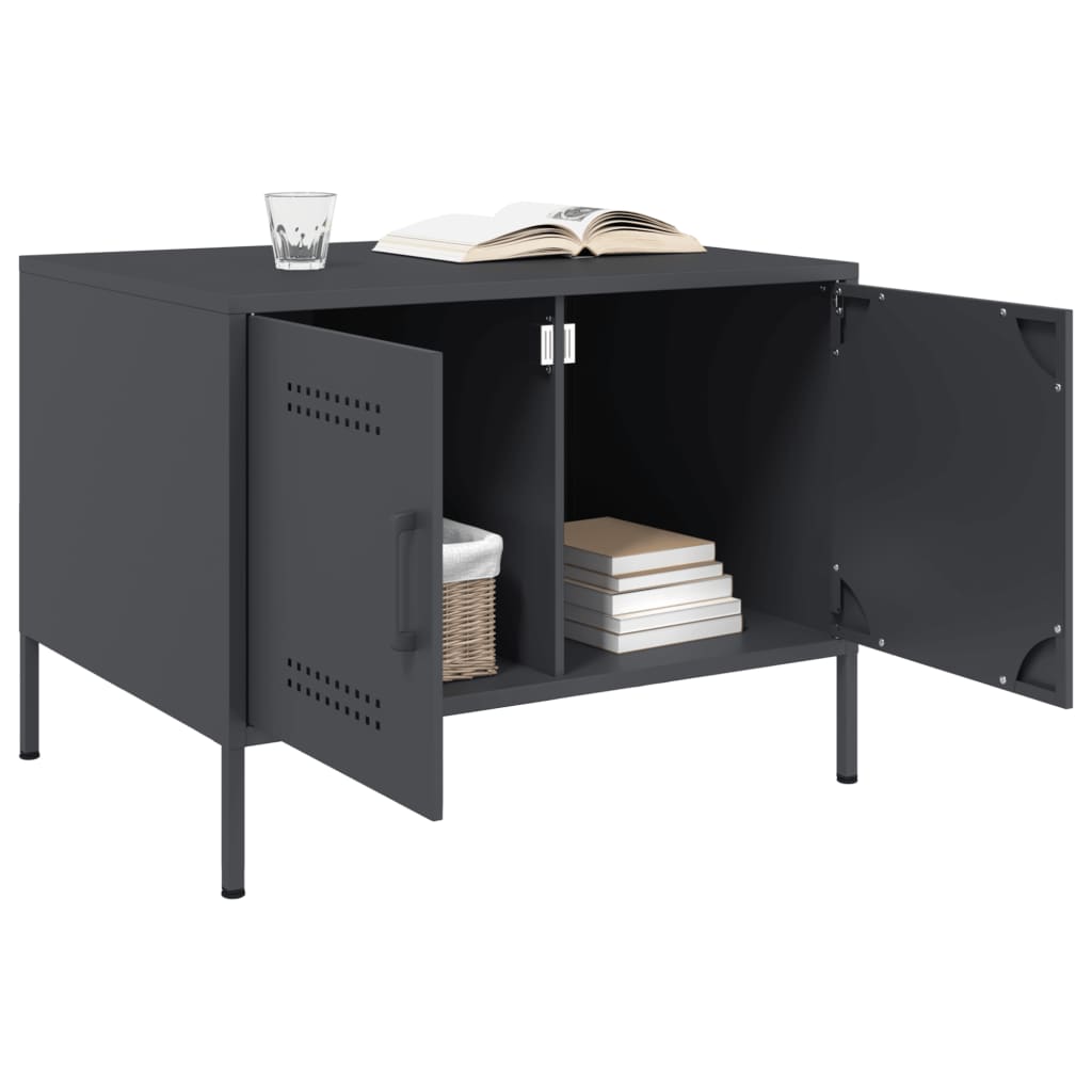 Mesa de centro 68x50x50,5 cm aço antracite