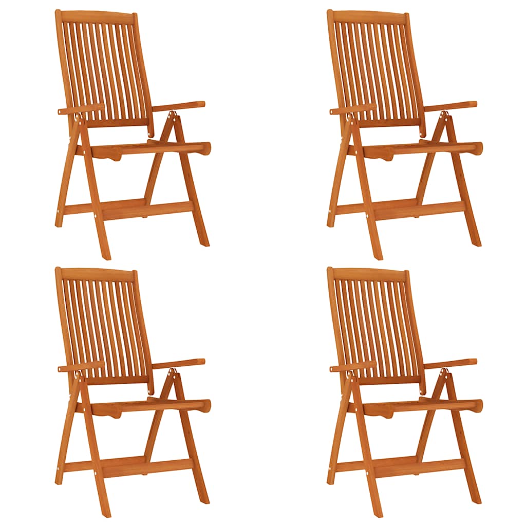 5 Pcs conj. jantar para jardim madeira de eucalipto maciça
