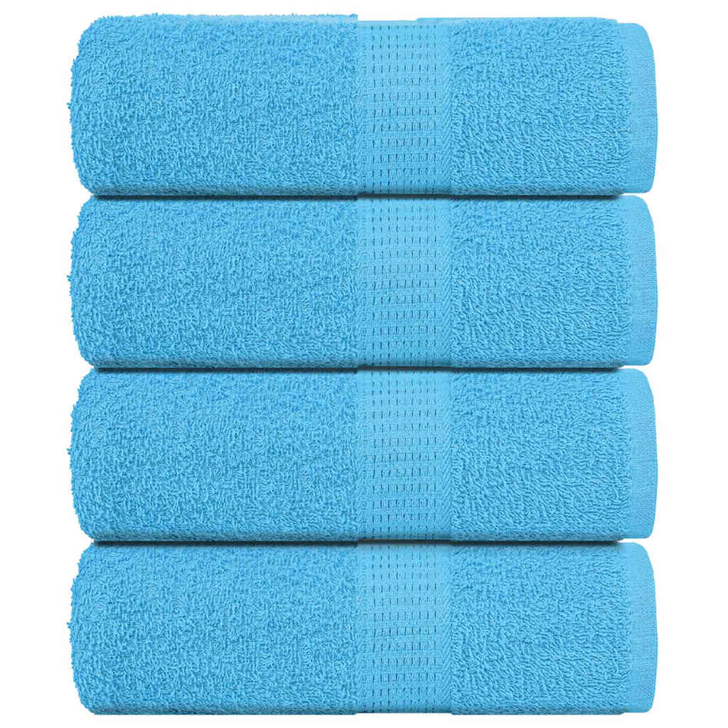 Toalhas de rosto frogn 4 peças turquesa 30x30 cm 360 g/m²
