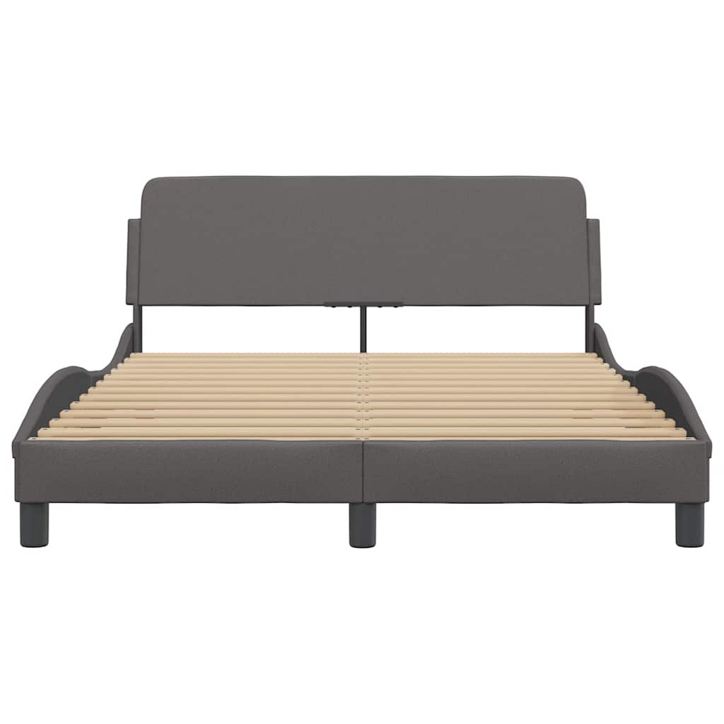 Estrutura de cama dover 140x200cm couro artificial cinzento