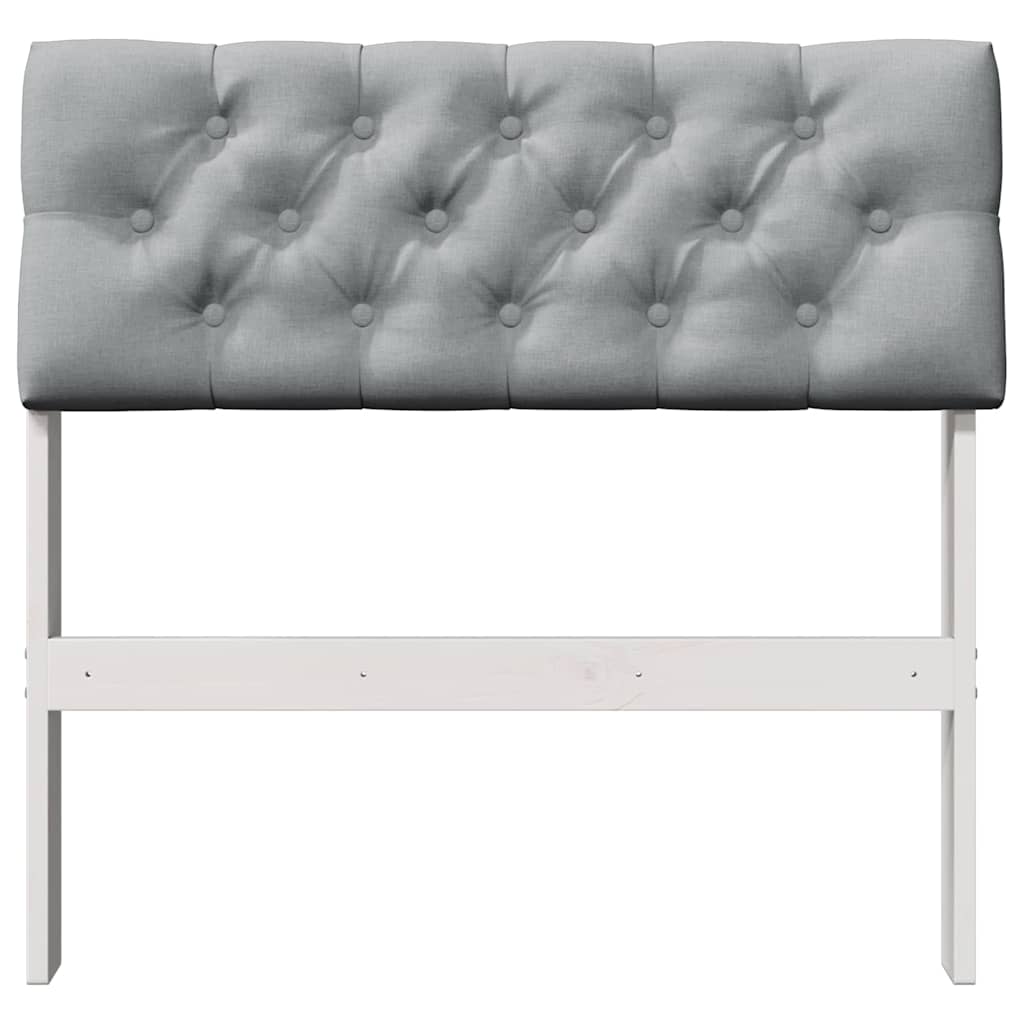 Cabeceira estofada cinzento-claro 75 cm