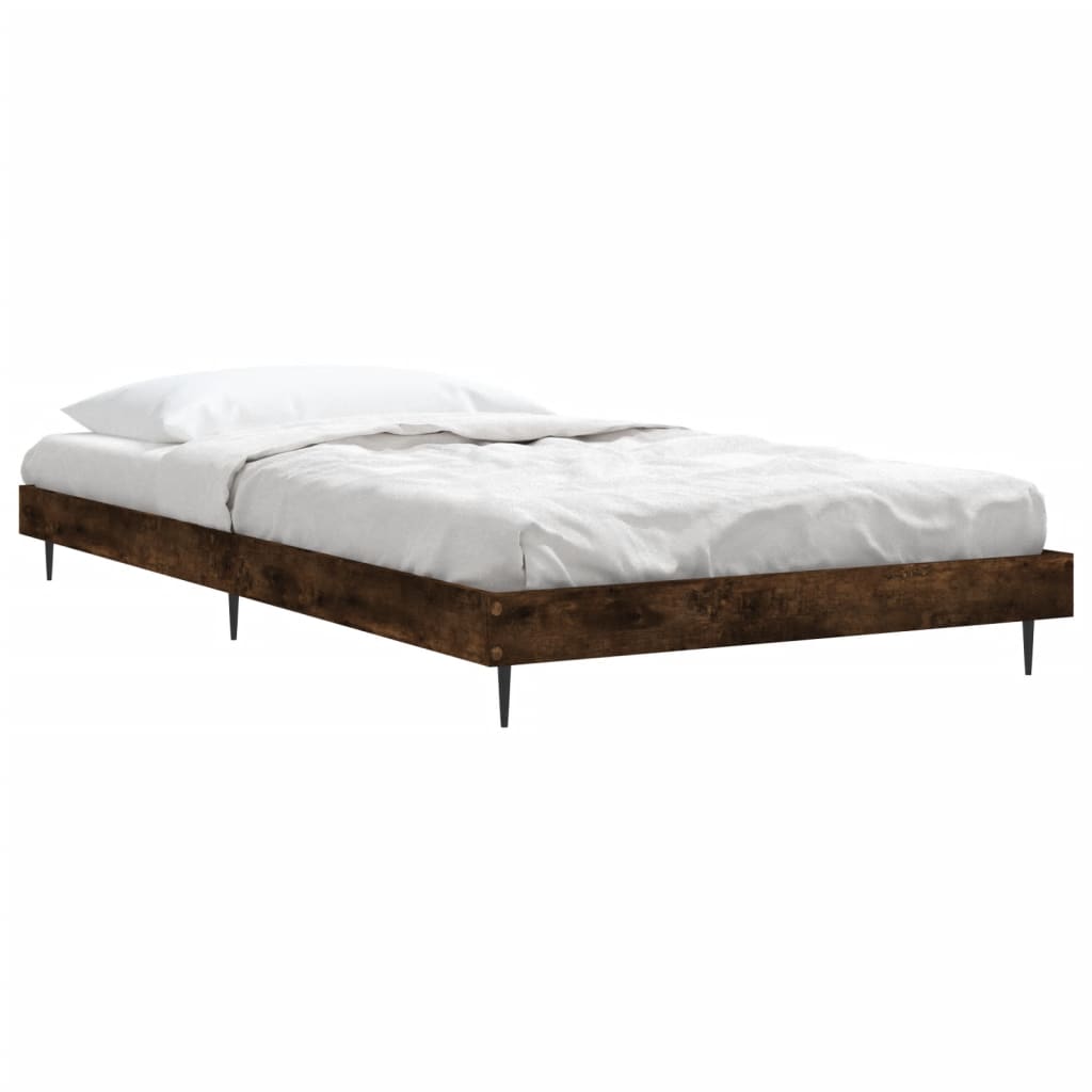 Estrutura cama s/ colchão derivados de madeira carvalho fumado