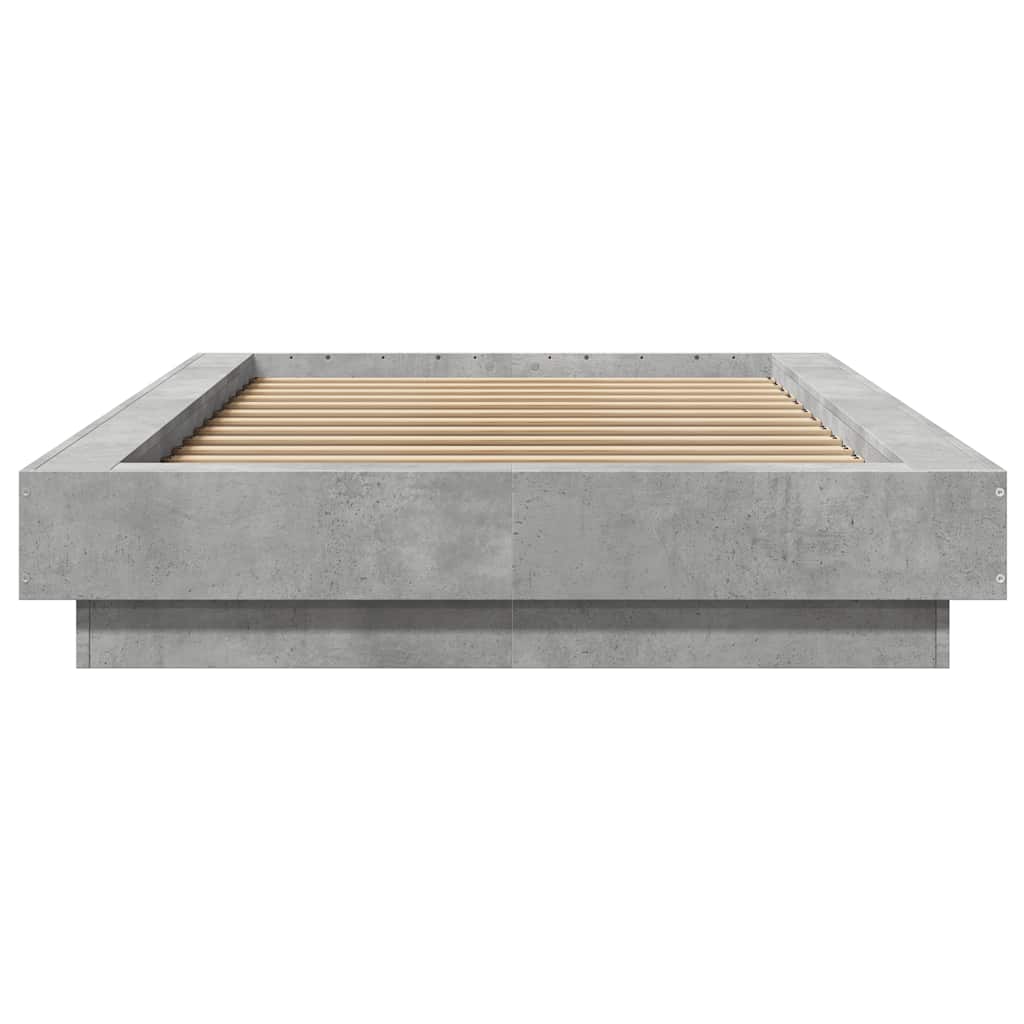 Estrutura de cama 100x200 cm derivados de madeira cinza sonoma