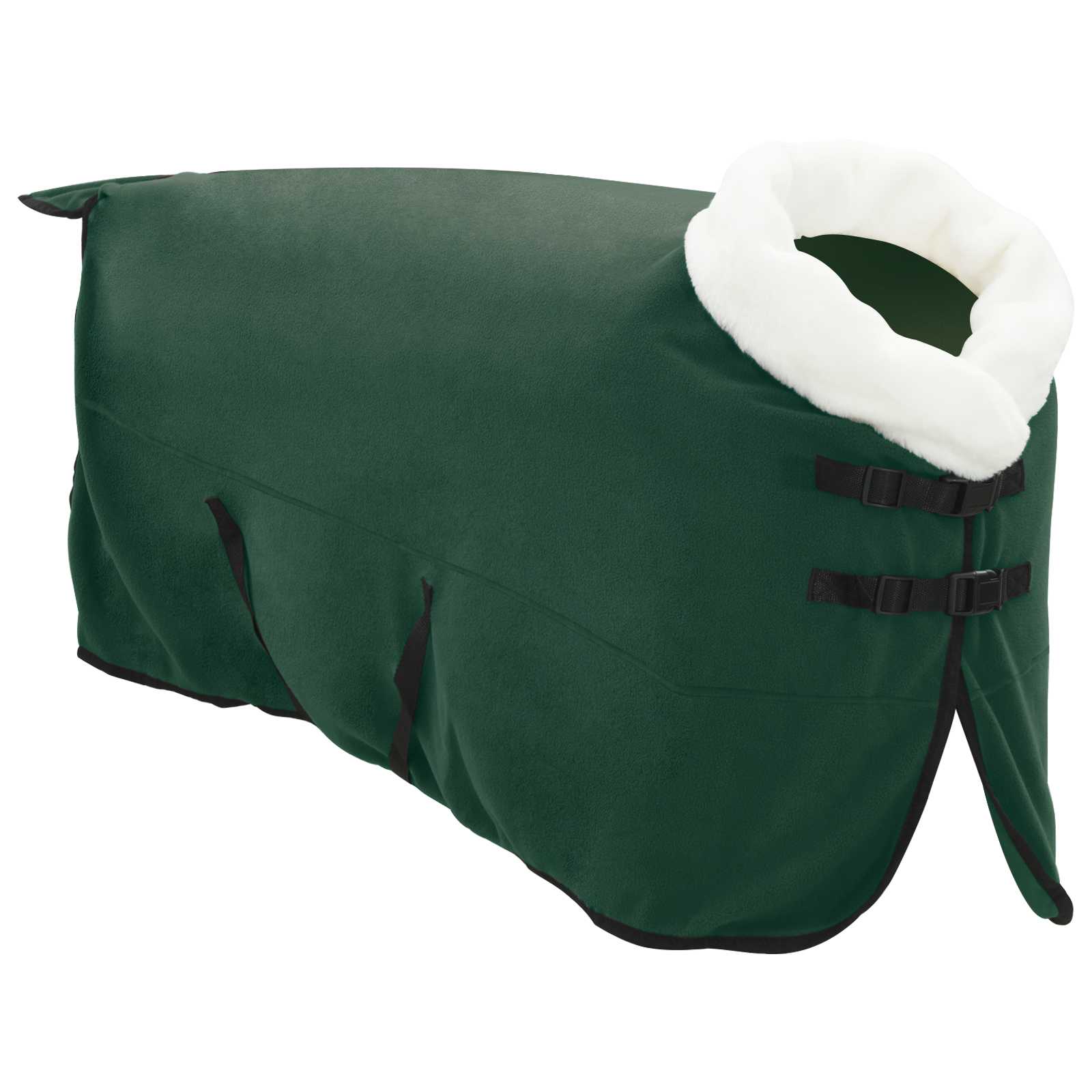 Cobertor de cavalo verde escuro total 155 cm fleece polar