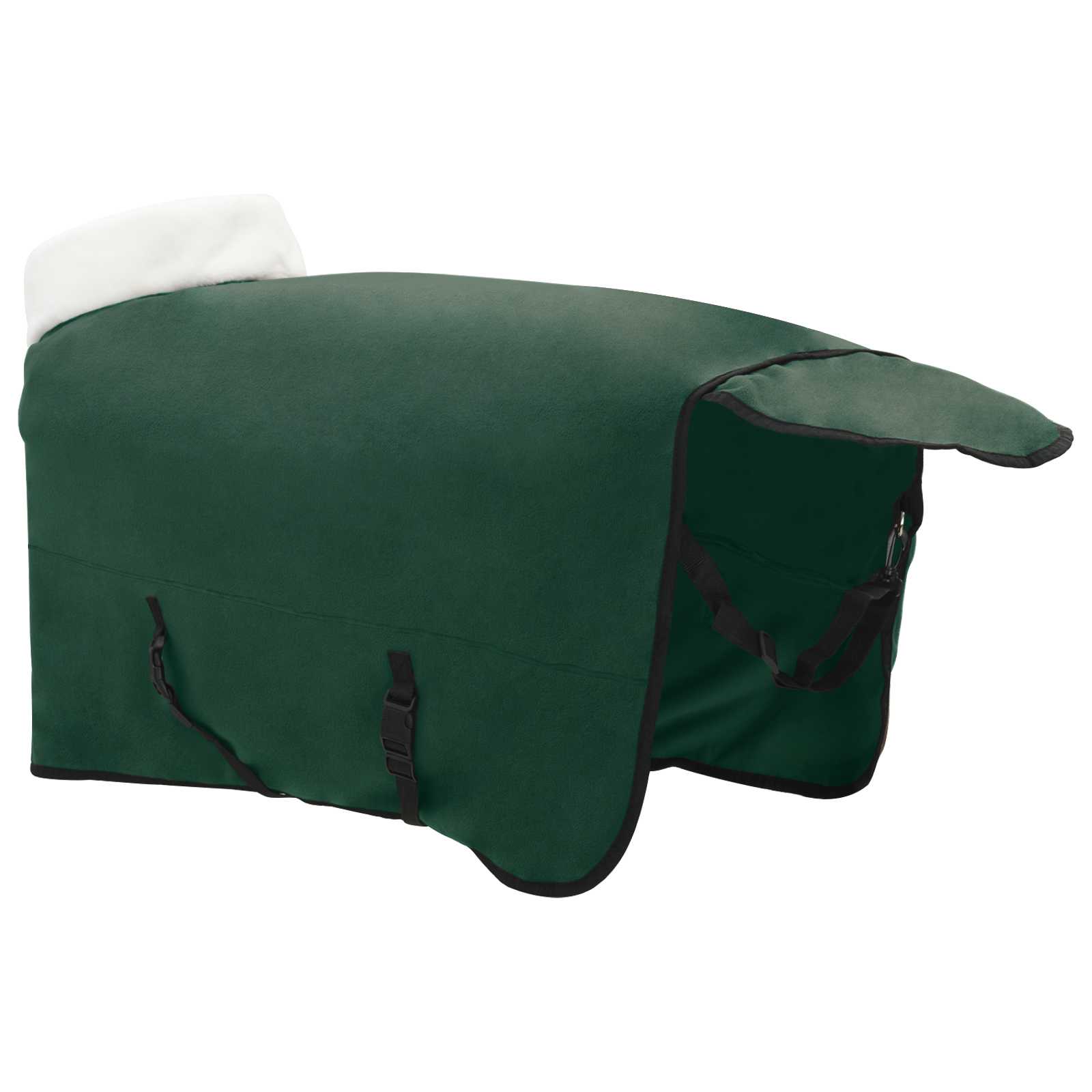 Cobertor de cavalo verde escuro total 155 cm fleece polar