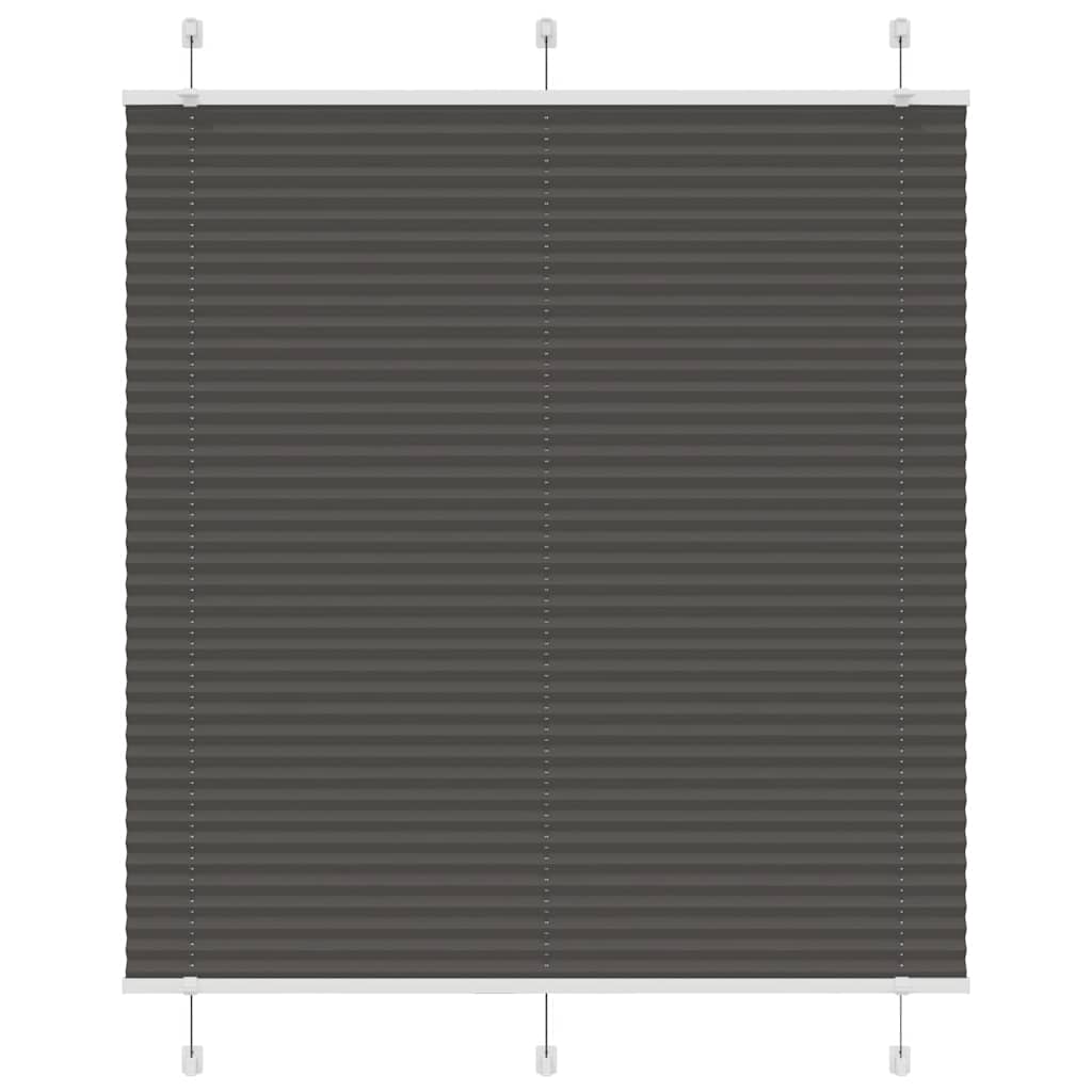 Preto plissada cega 120x150 cm largura tecido 119,4cm poliéster