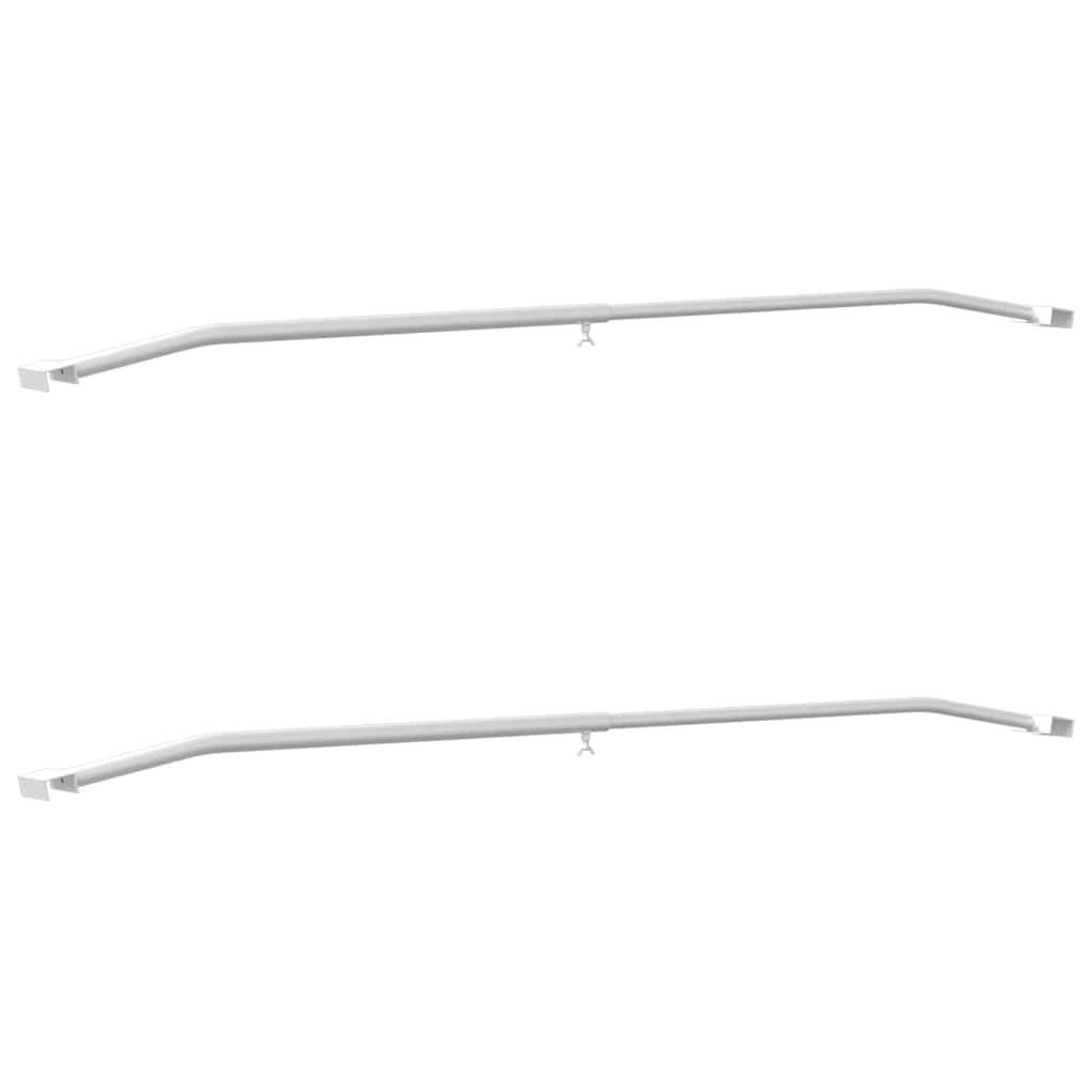 Suporte de lona para reboques 2 prateado 102-155 cm alumínio
