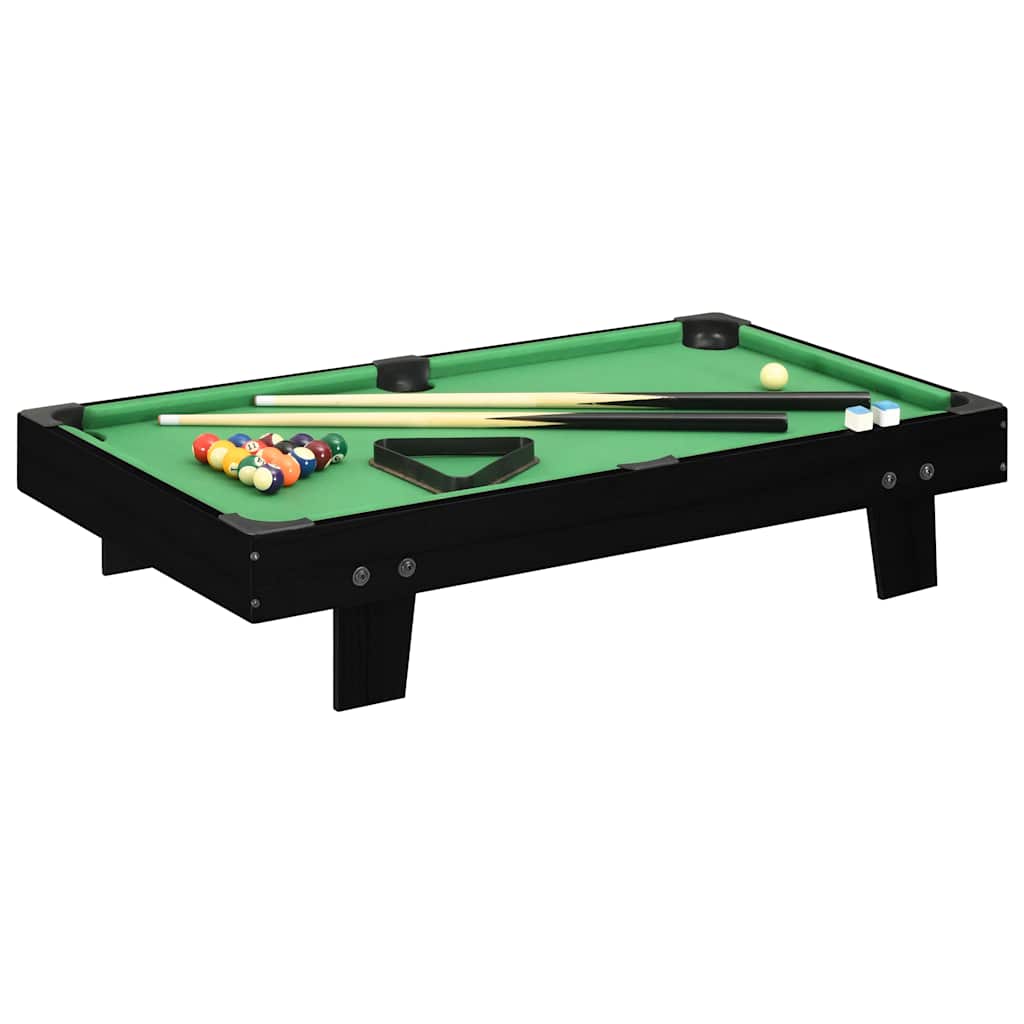 Mini mesa de bilhar 92x52x19 cm preto e verde