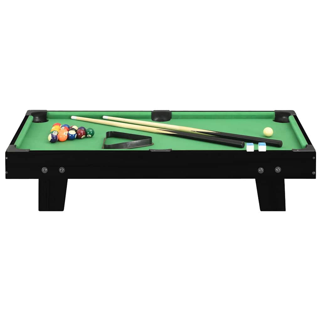 Mini mesa de bilhar 92x52x19 cm preto e verde