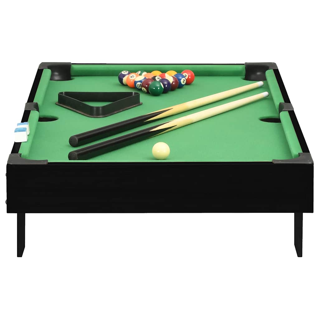 Mini mesa de bilhar 92x52x19 cm preto e verde