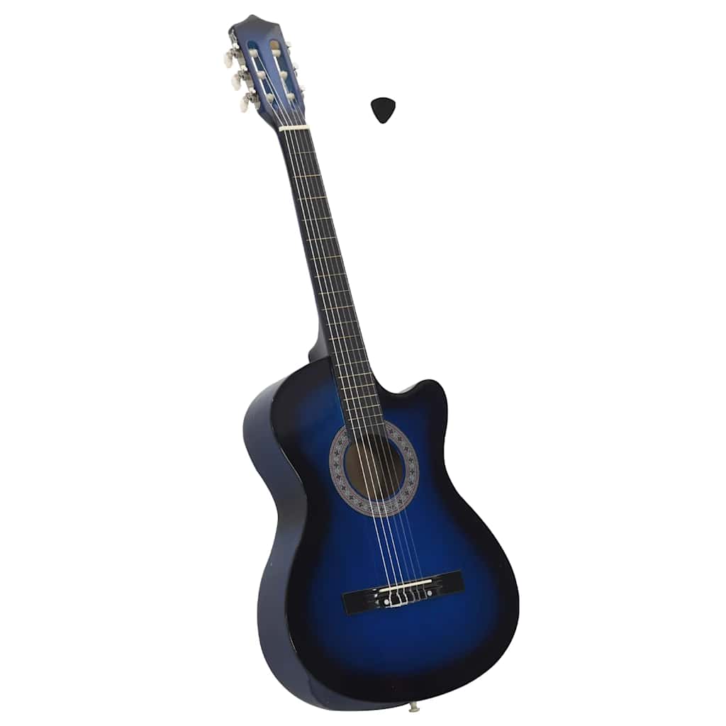 Guitarra clássica cutaway com 6 cordas 38" azul sombreado