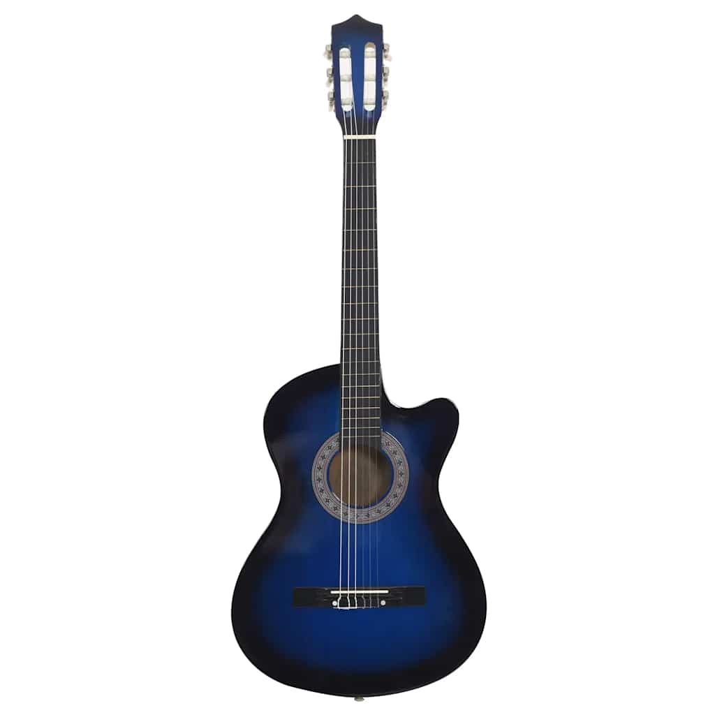 Guitarra clássica cutaway com 6 cordas 38" azul sombreado