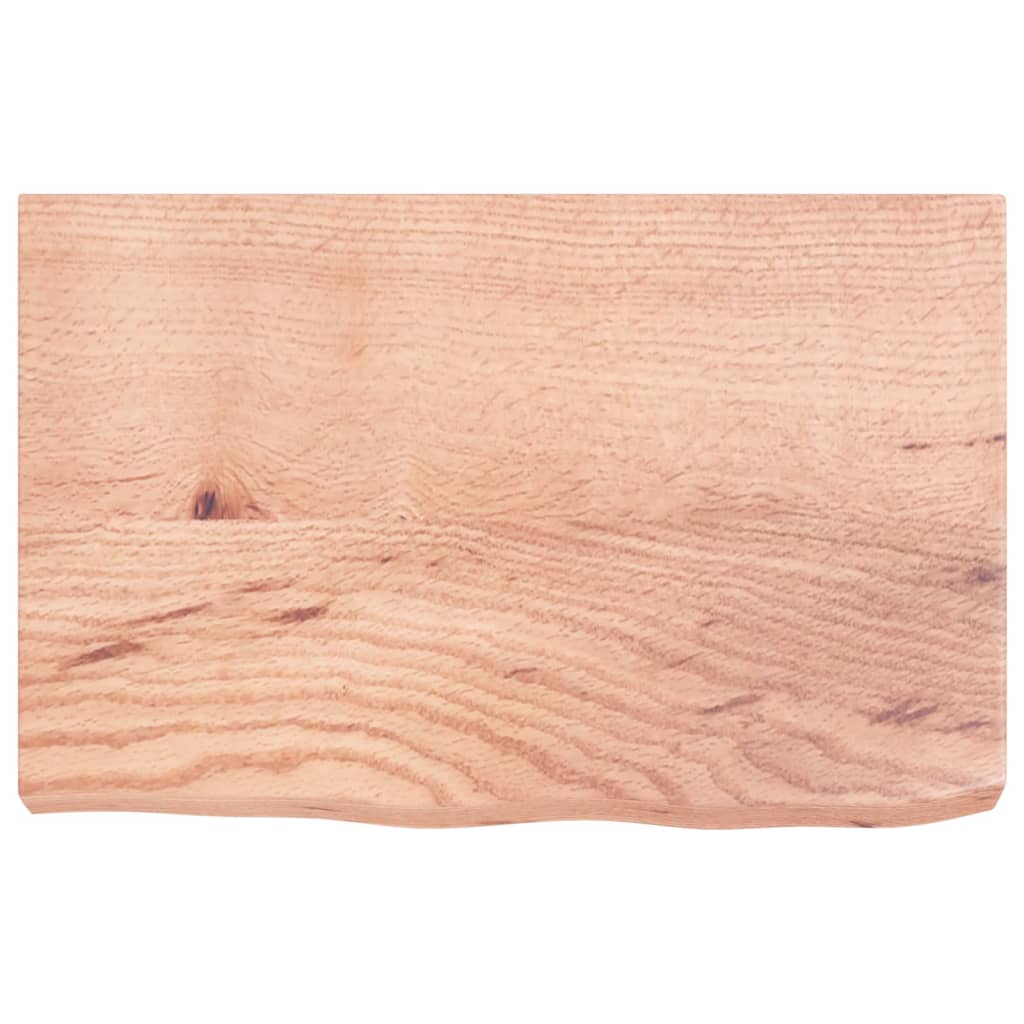 Bancada p/ wc 60x40x(2-6) cm madeira maciça tratada castanho
