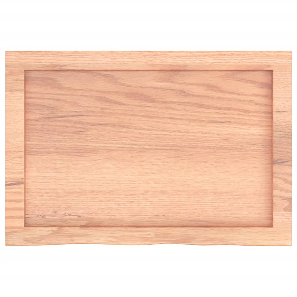 Bancada p/ wc 60x40x(2-6) cm madeira maciça tratada castanho