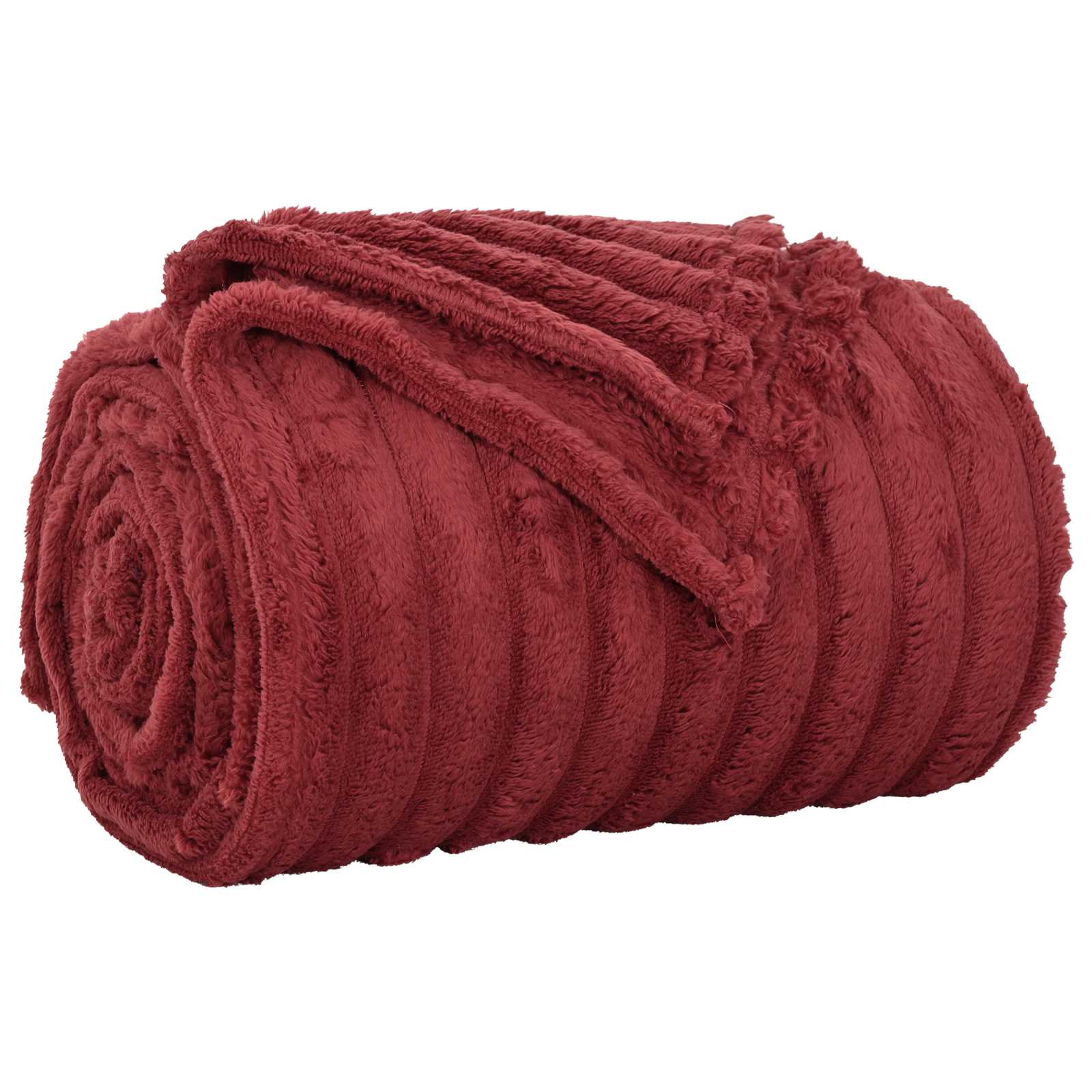 Cobertor vermelho bordeaux 240 x 220 cm lã