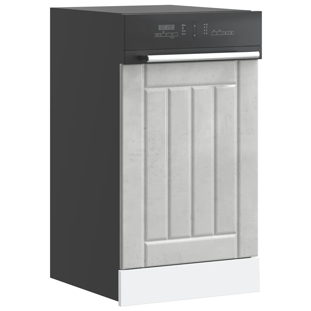 Painel máquina lavar louça lucca deriv. madeira cinza cimento