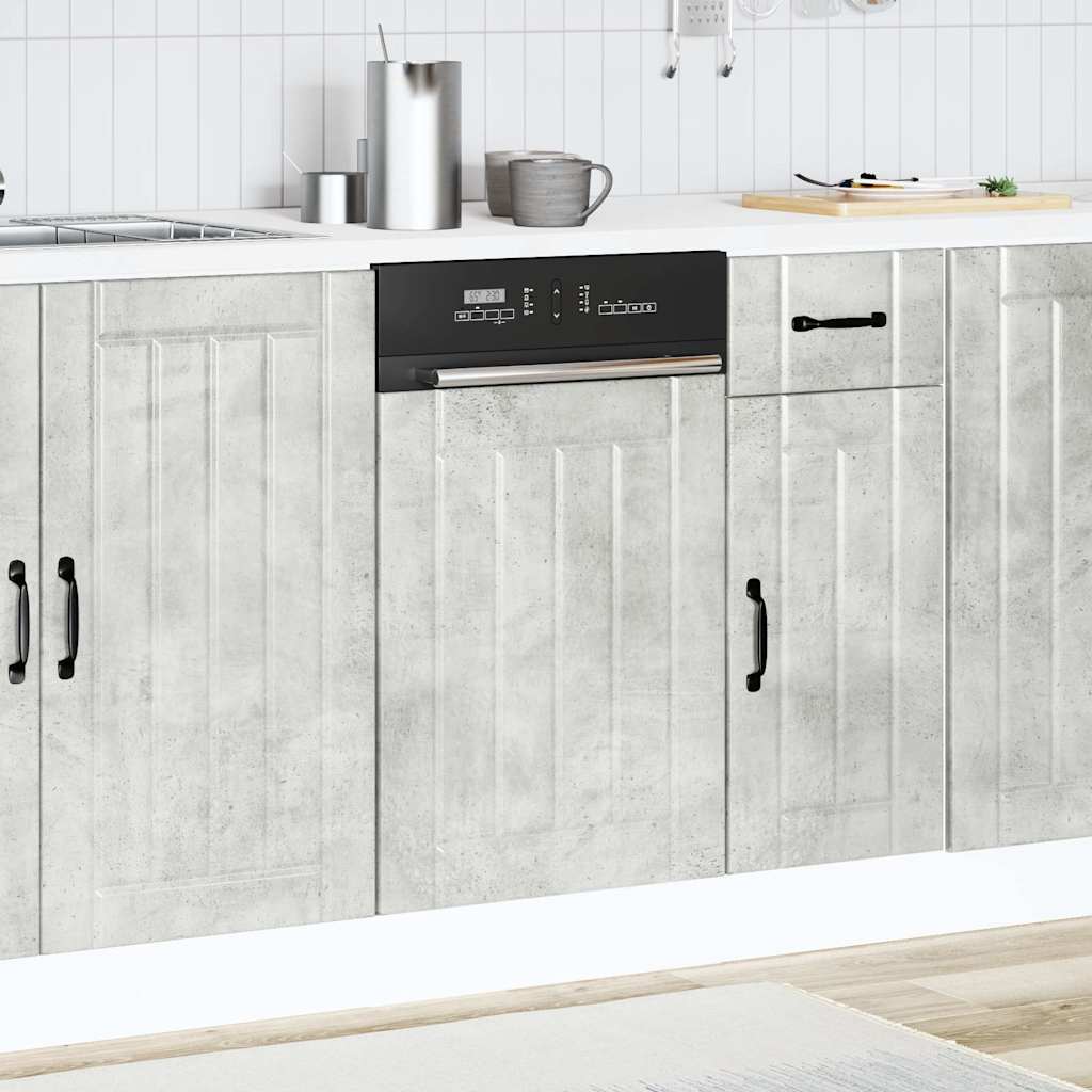 Painel máquina lavar louça lucca deriv. madeira cinza cimento