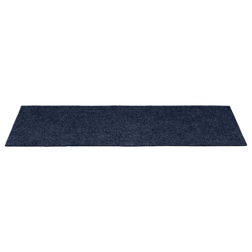 Tapetes de escada autoadesivos 30 peças 60x25 cm azul marinho retangular