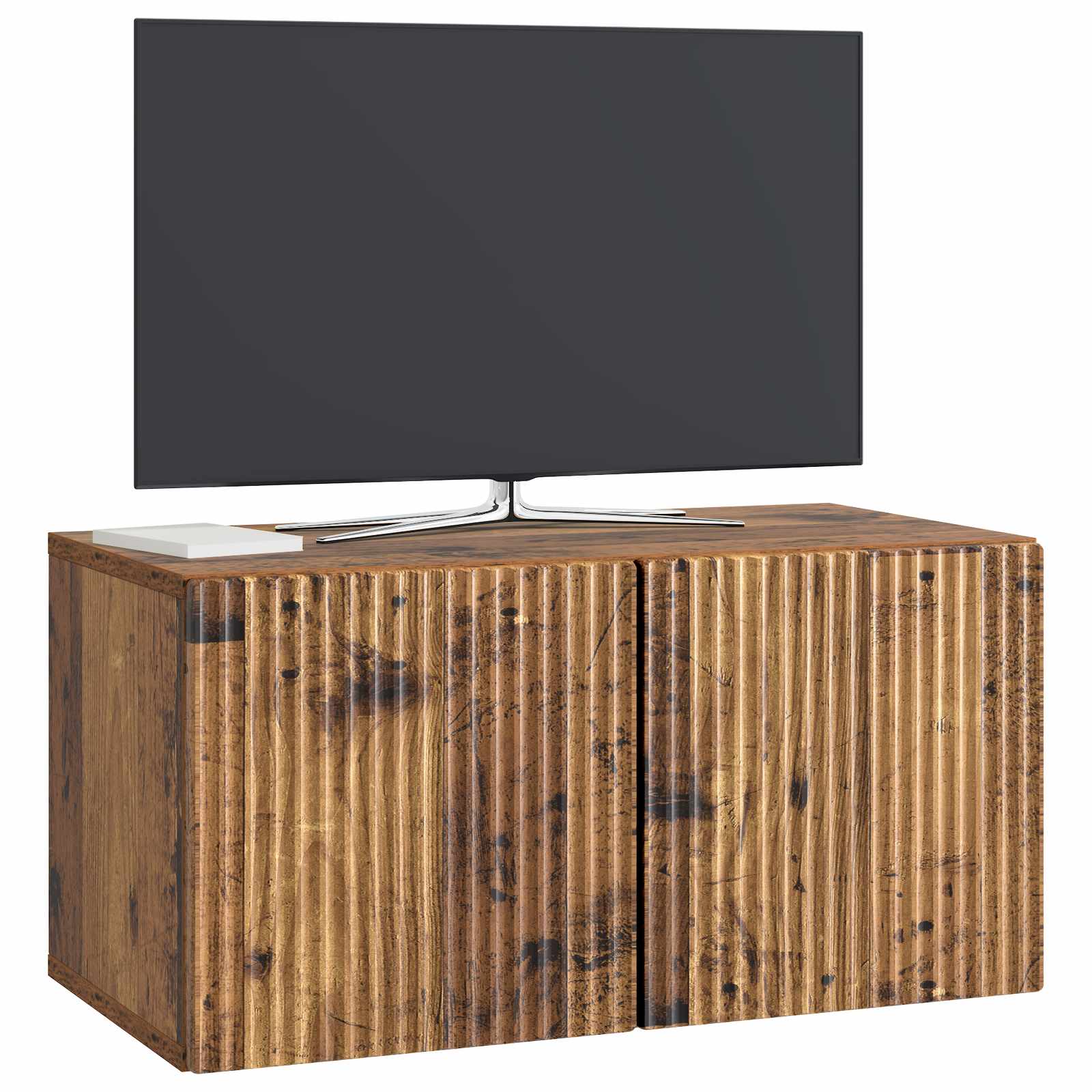 Gabinete de TV de parede madeira antiga 59,5 x 31 x 30 cm