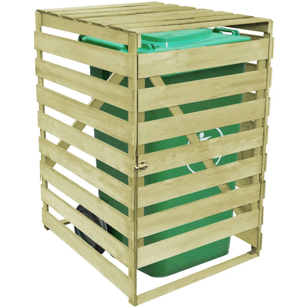 Abrigo para caixote do lixo 240 l madeira impregnada