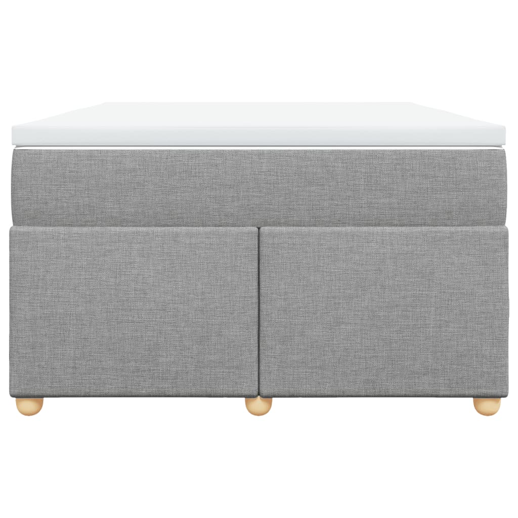Cama com molas/colchão 120x200 cm tecido cinza-claro