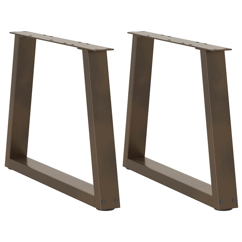 Pés para mesa de centro em formato de v, 2 peças, aço natural, 60x(42-43,3) cm, aço