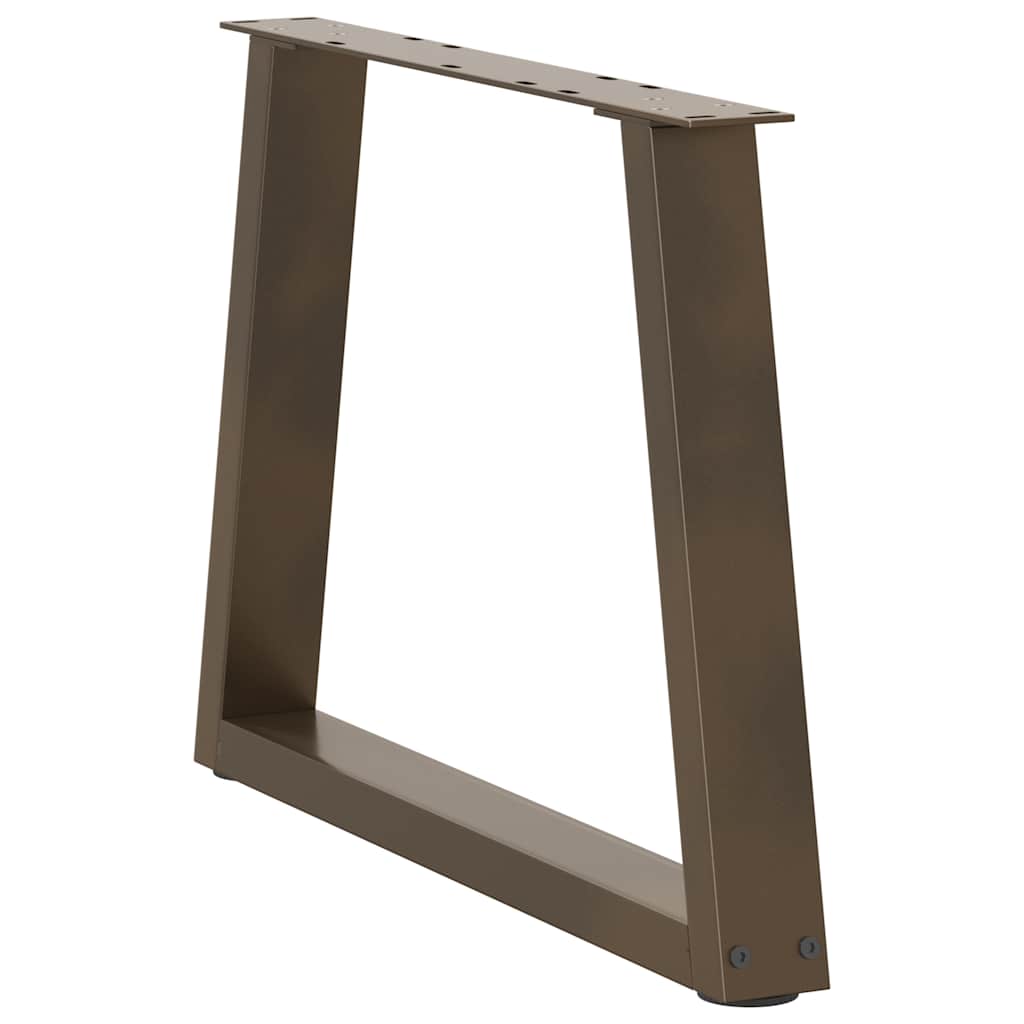 Pés para mesa de centro em formato de v, 2 peças, aço natural, 60x(42-43,3) cm, aço