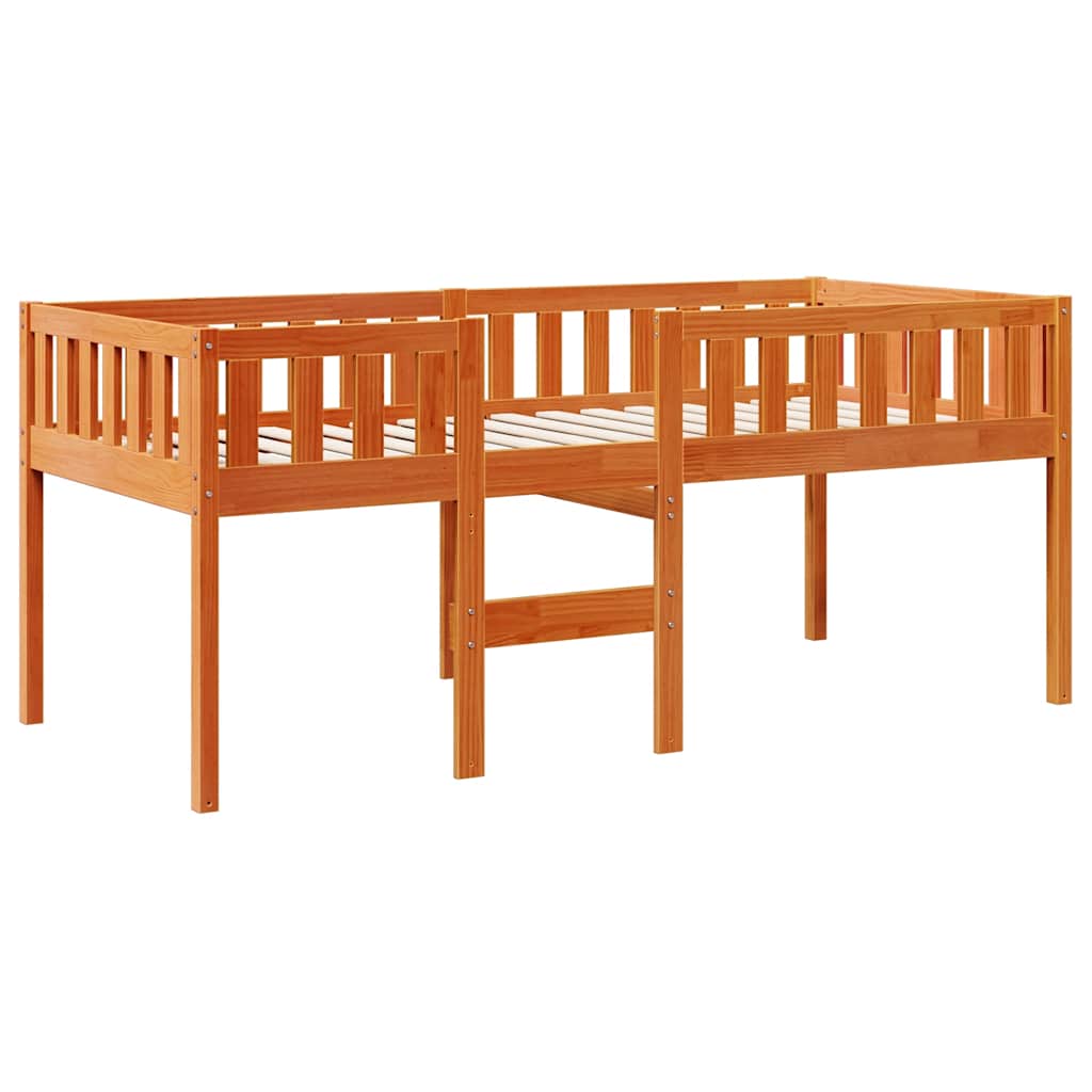 Cama de criança sem colchão 90x190 cm pinho maciço castanho-mel