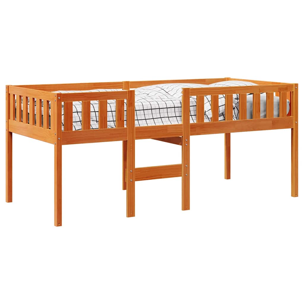Cama de criança sem colchão 90x190 cm pinho maciço castanho-mel