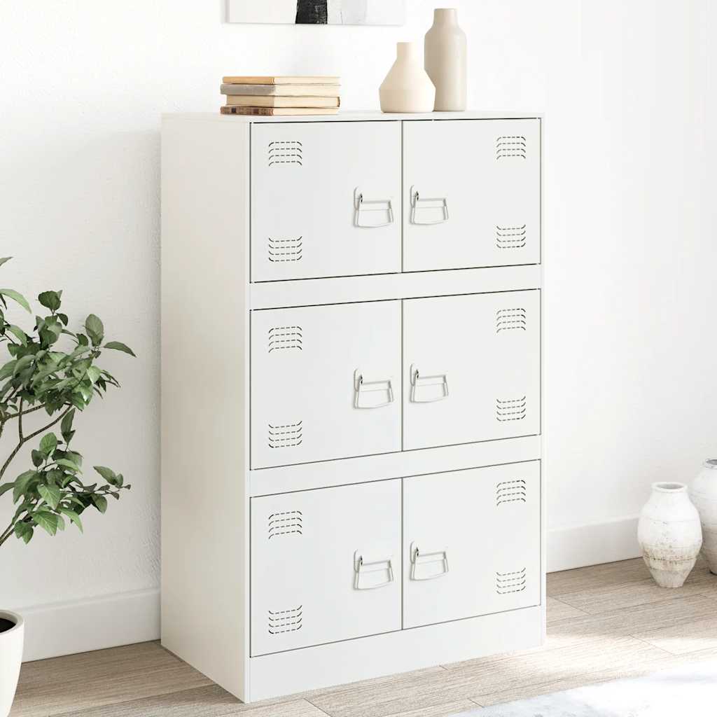 Aparador 67x39x107 cm aço branco