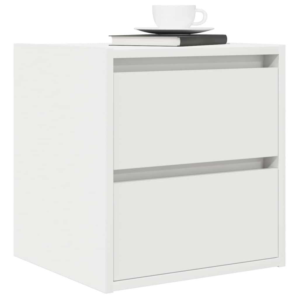 Mesa de cabeceira de parede 38x34x40 cm branco
