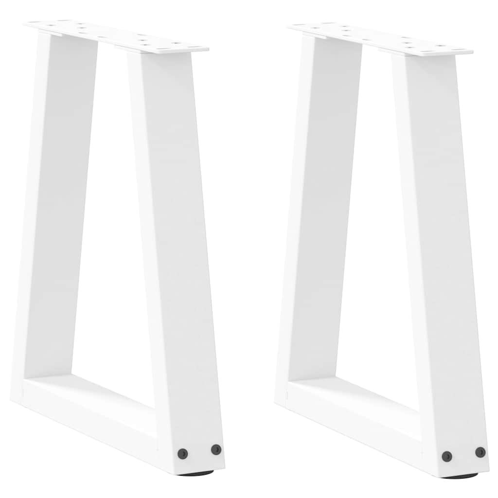 Pés para mesa de centro em v 2 peças branco 38x(42-43,3) cm aço