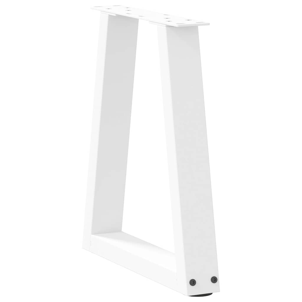 Pés para mesa de centro em v 2 peças branco 38x(42-43,3) cm aço