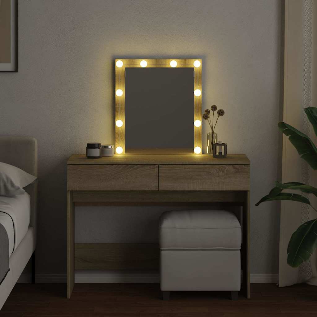 Toucador com leds 100x40x130 cm carvalho sonoma