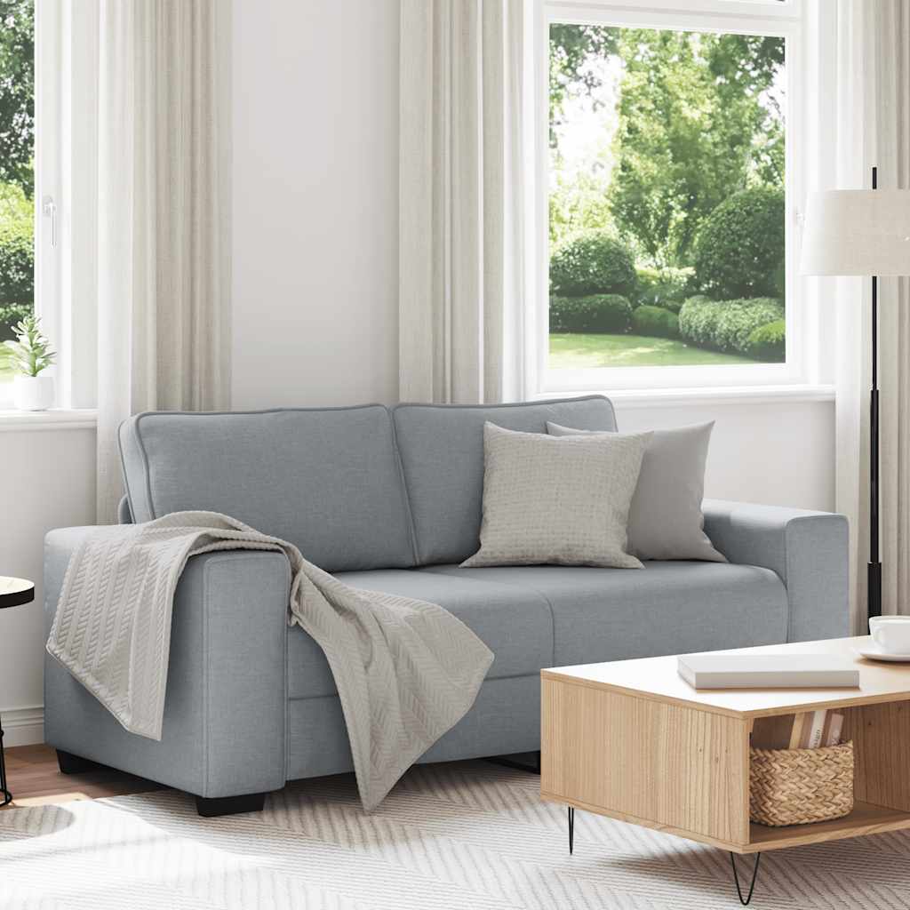 Sofá de 2 lugares em tecido 180x77x82 cm cinzento-claro