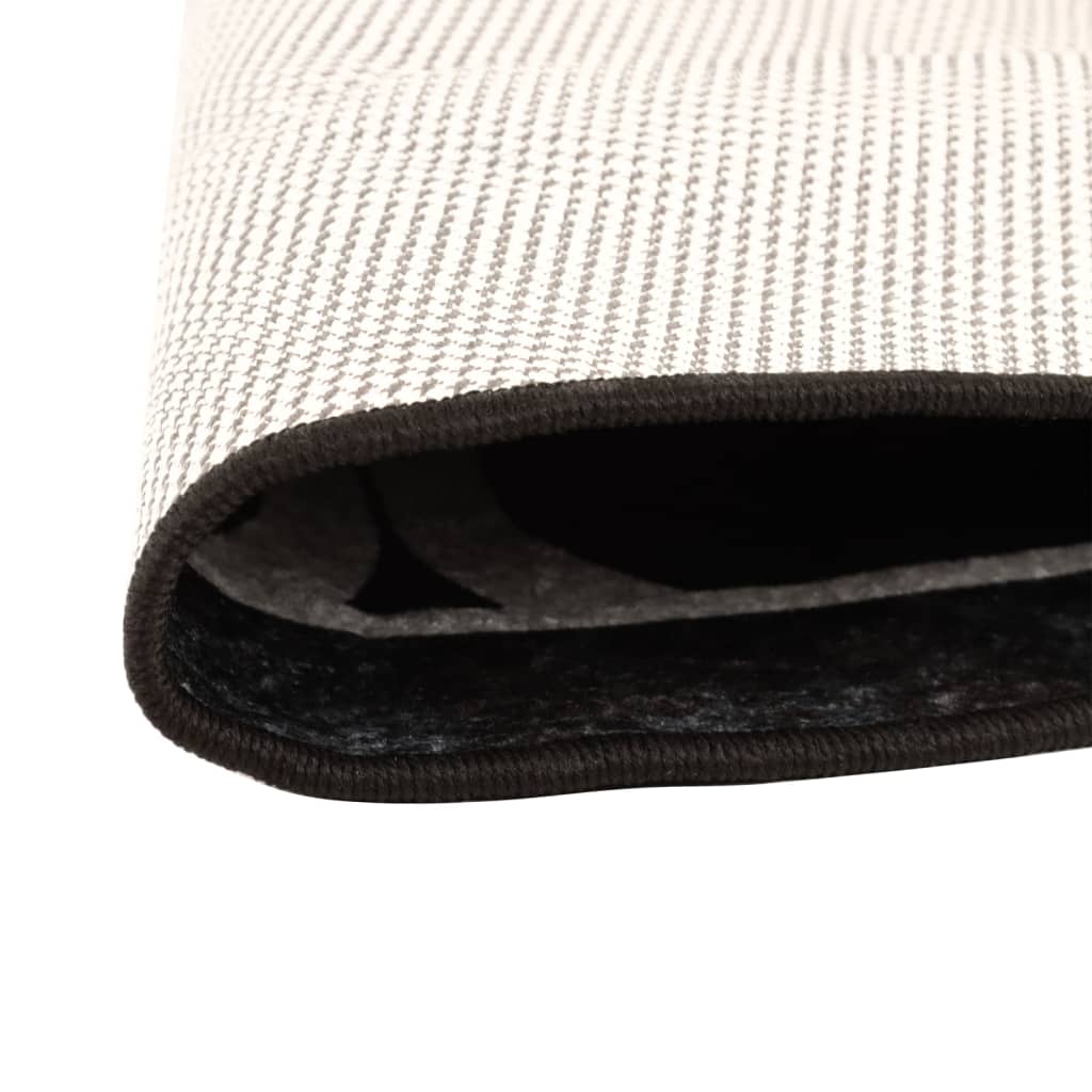 Tapete lavável ø 120 cm preto e branco