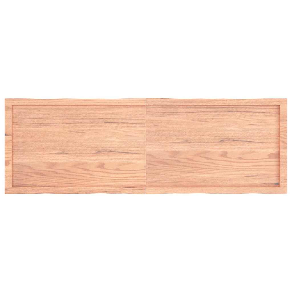 Tampo de mesa com bordas vivas carvalho tratado castanho-claro