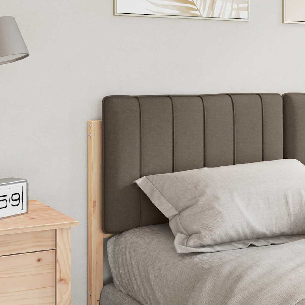 Cabeceira estofada com cabeceira marrom e taupe 135 cm