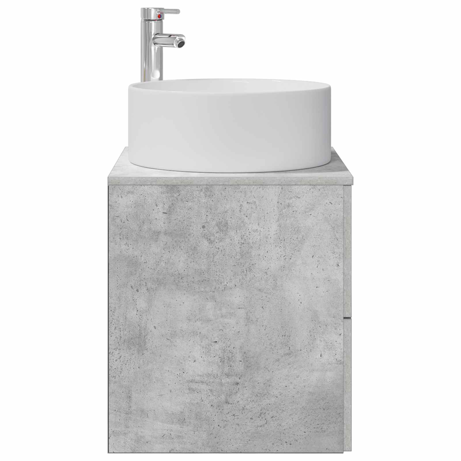 Vaidade com pia suspensa cinzento cimento 49,5 x 44,5 x 65,5 cm