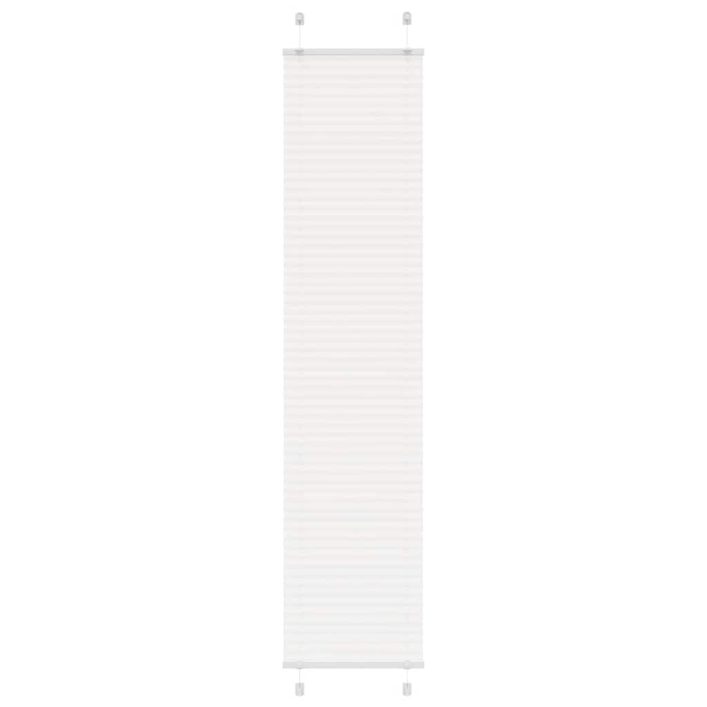 Branco plissada cega 45x200 cm largura tecido 44,4 cm poliéster